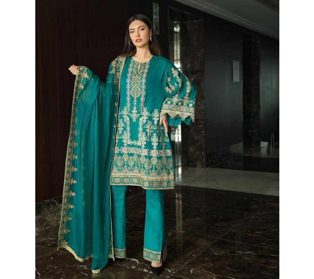 Johra Pinks Eid Festive Vol 2 - JH 213/A - Pest Green