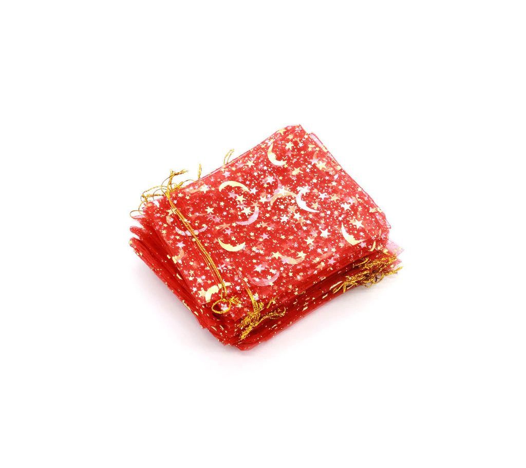 5 PCS Small Jewelry Organizer Bag 9*12 CM Red