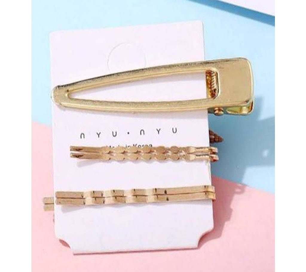 5Pcs/Set Women  Metal Gold Pearl Hair Clip For Women