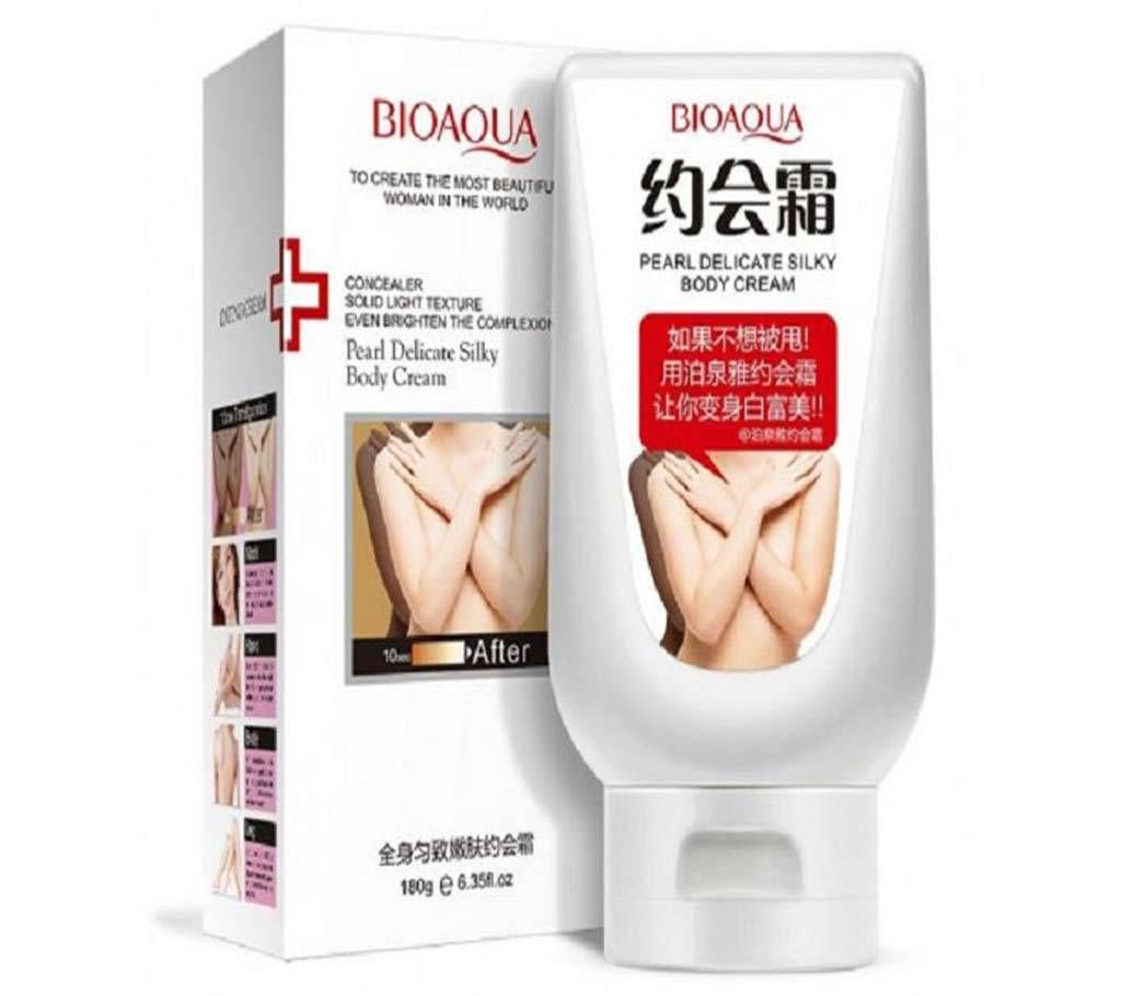 BIOAQUA Pearl Delicate Silky Body Cream Face care whitening Body Lotion - 180 g-Thailand 