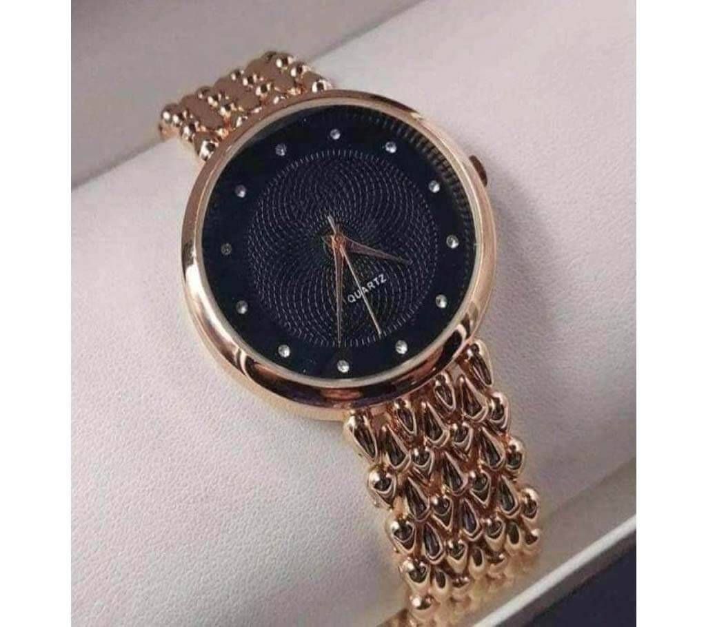 Stainless Steel Ladies Watch Golden & black (Copy)