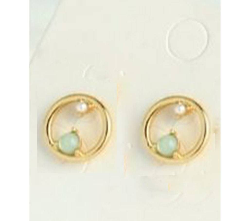 Simple Alloy Circle Acrylic Pearl Resin Earrings For Women