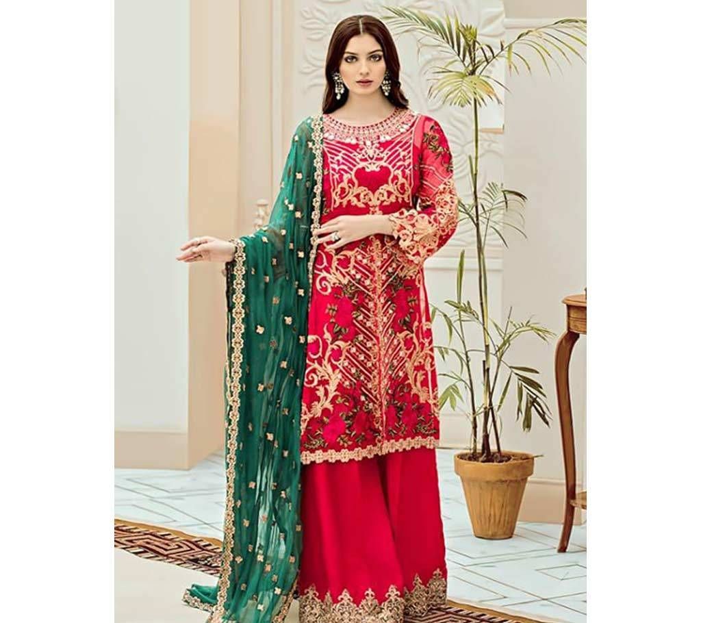 Afrozeh Embroidery Collection Unstitched Georgette 3Pcs-2121