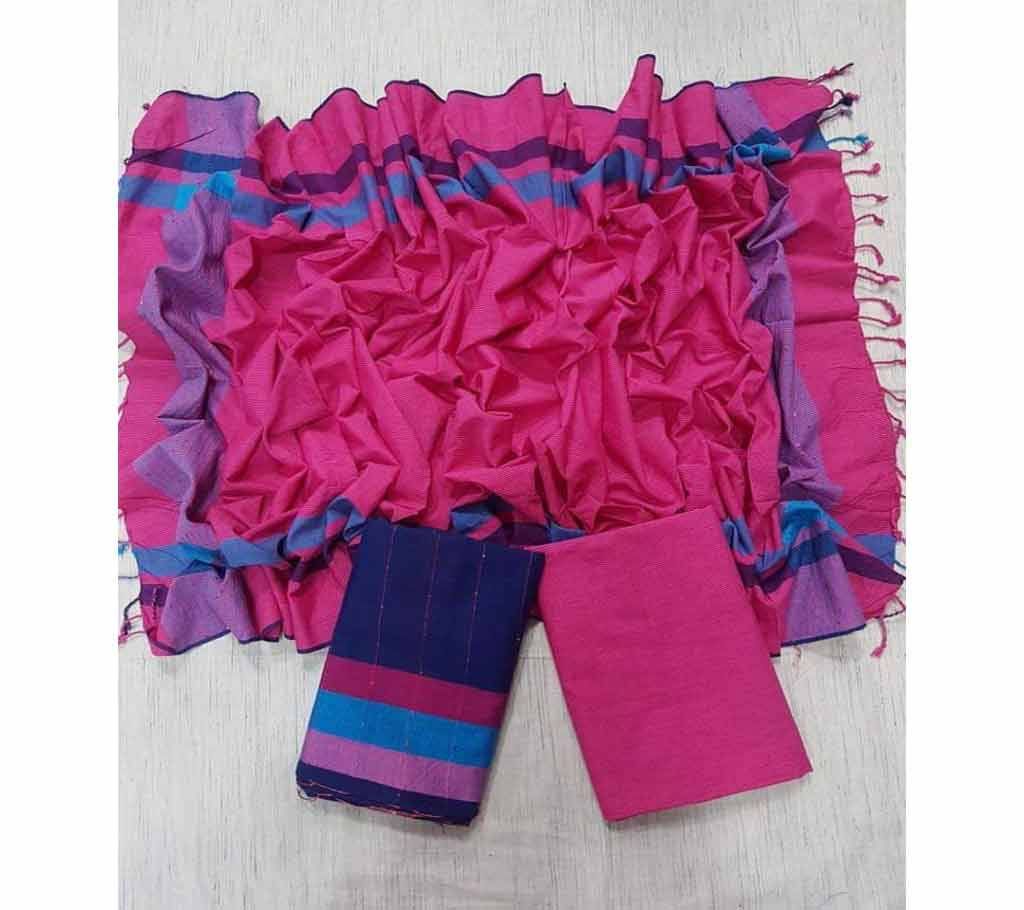 Homemade Tat Original Cotton Multi Color Deshi Shalwar Kameez For Women-17