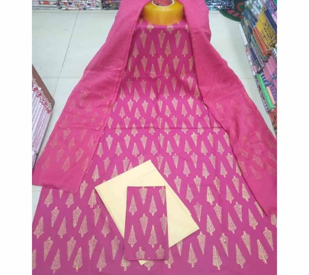 Rajdhani Voil Cotton Block Printed Shalwer Kameez for Women-9