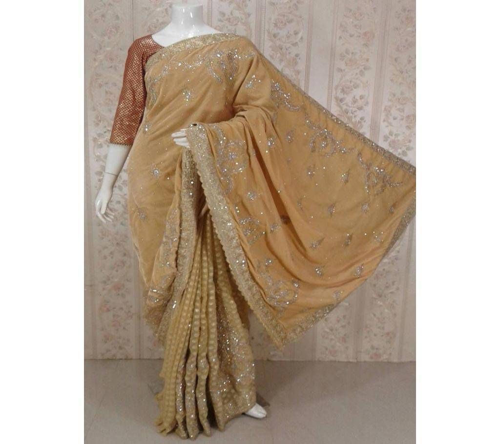stone work Georgette sharee 