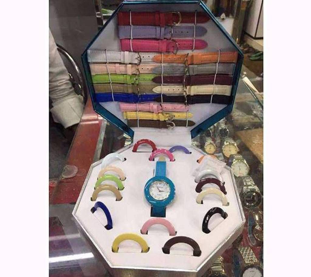 16 in 1 Ladies Multi Color Changeable belt Watch