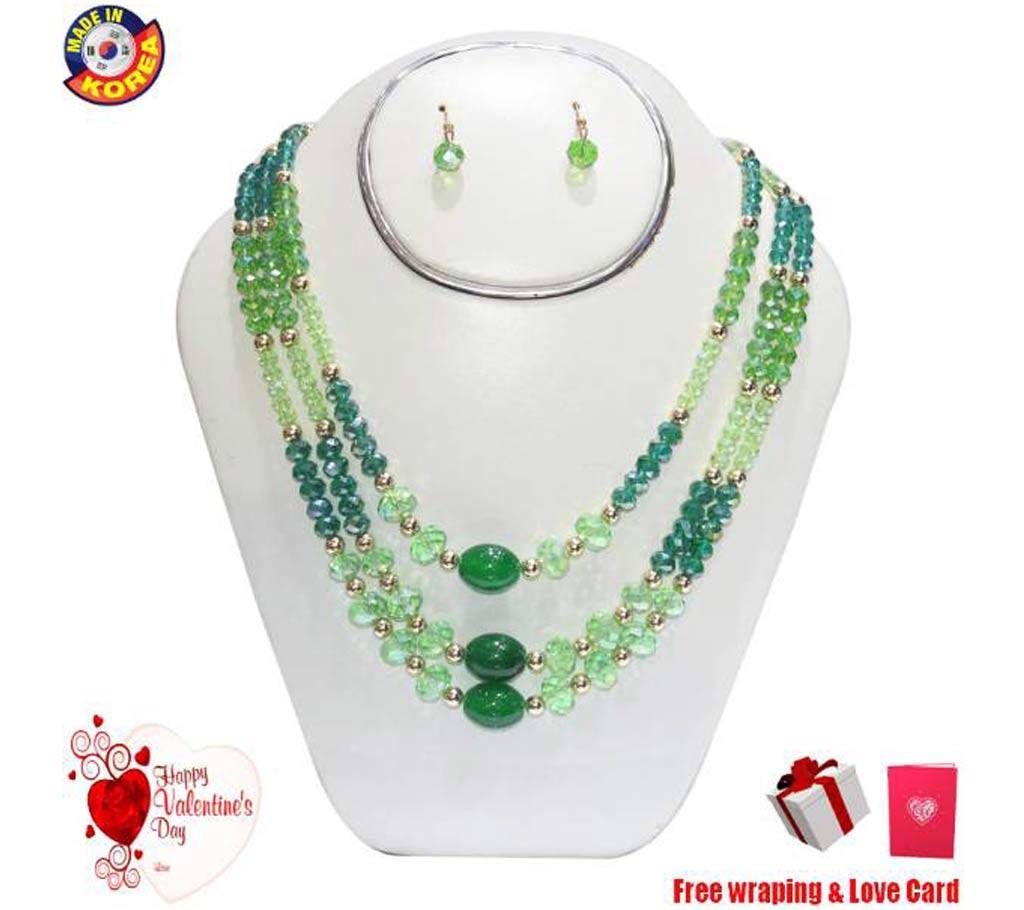 Korean Cristal Stone Setting Chain set