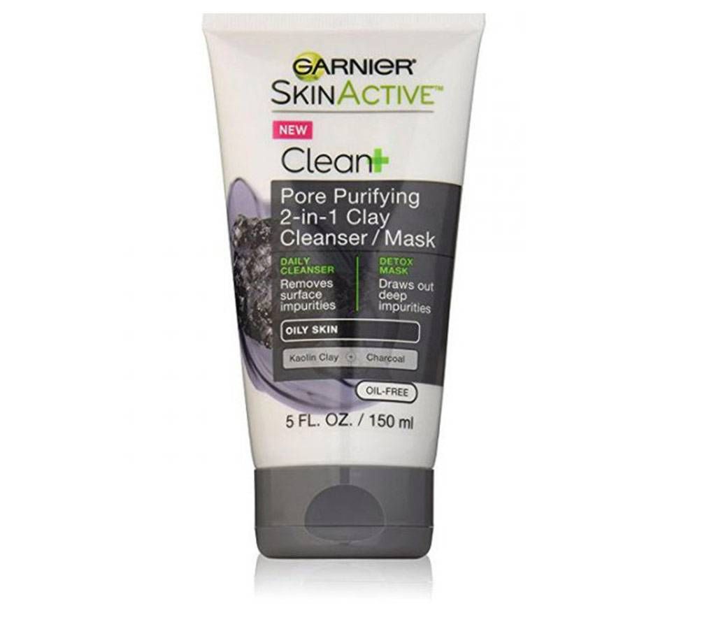 Garnier Clean+ Pore Purifying 2-in-1 Clay Cleanser USA