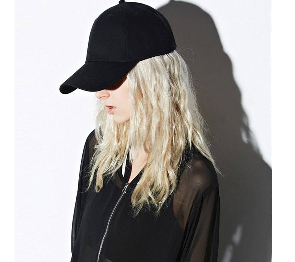 Black Cotton Cap For Ladies