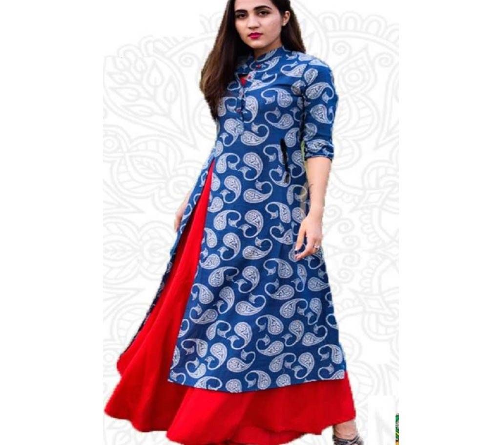 Fully Stitched Double Part China Linen Kameez 