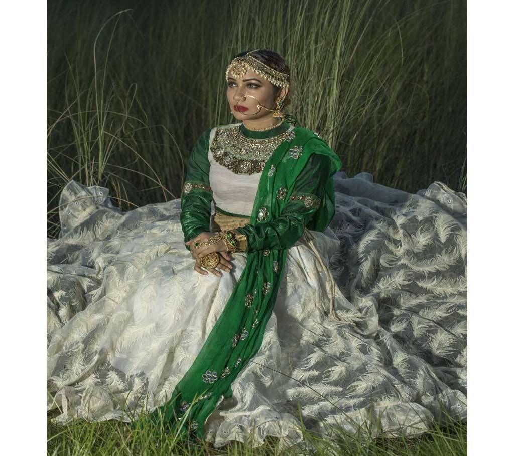 Semi Stitched Embroidery Georgette Lehenga 