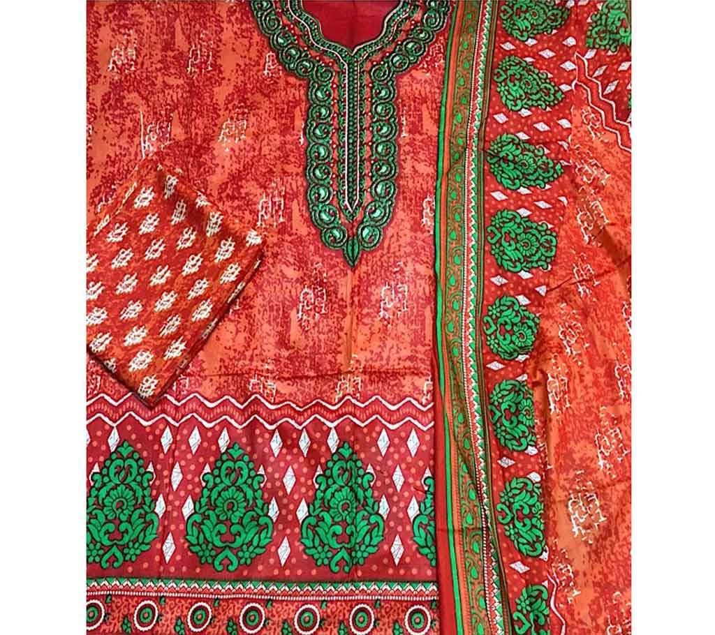 Unstitched Deshi Lawn Three Piece