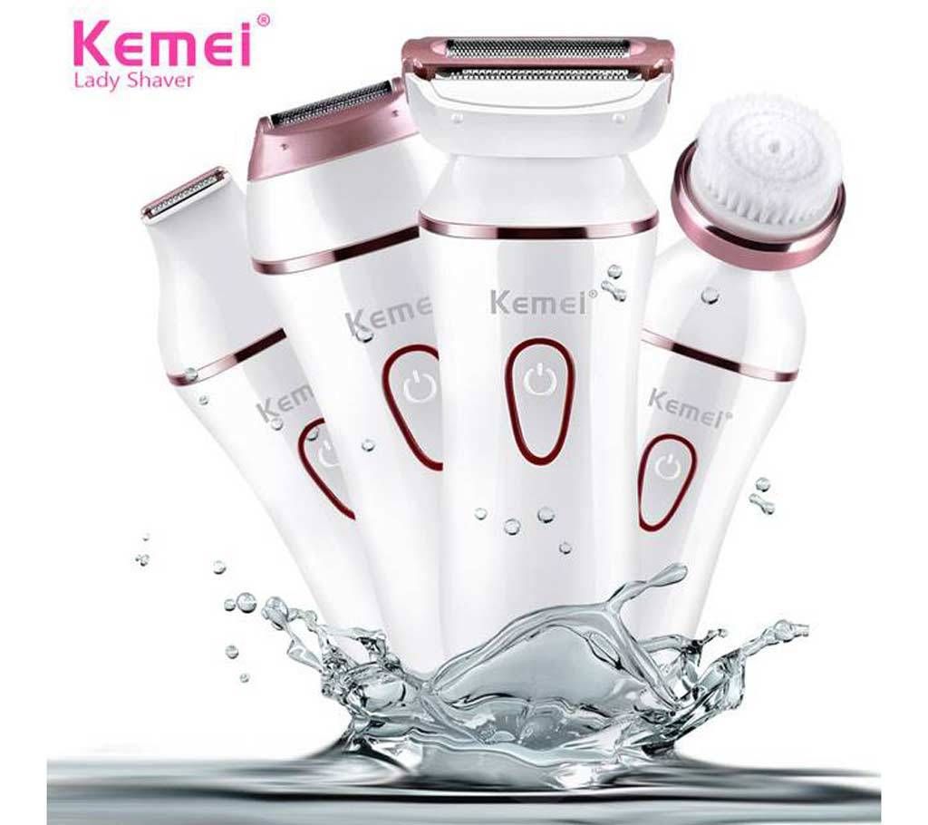 KEMEI KM-7202 Electric Epilator with Wash Brush Cleaning Hair Remover Instrument Machine Multifunctional Ladies Beauty Suit