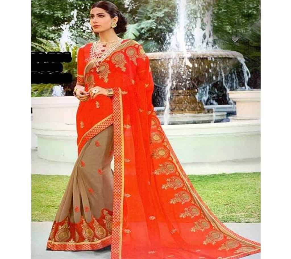 Georgette and embroidery work saree ssc-724