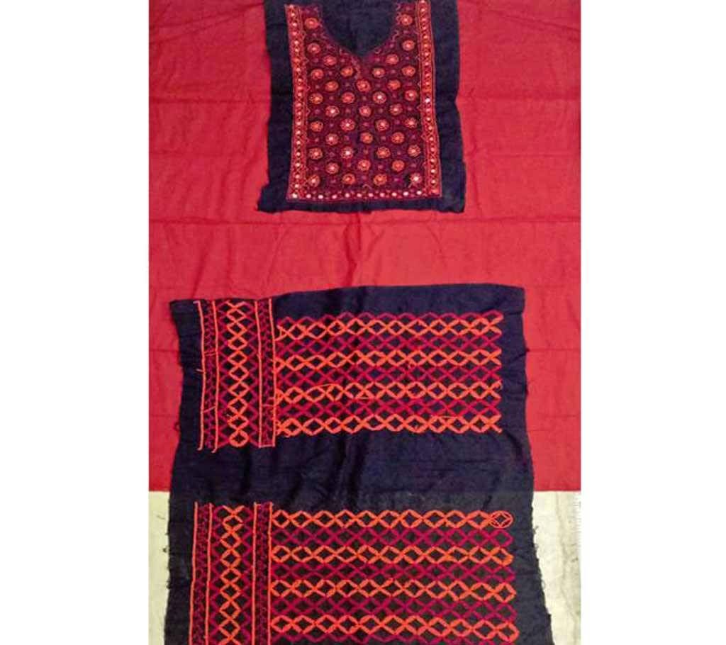 Black and Red Hand Crafted One Pcs For Ladies