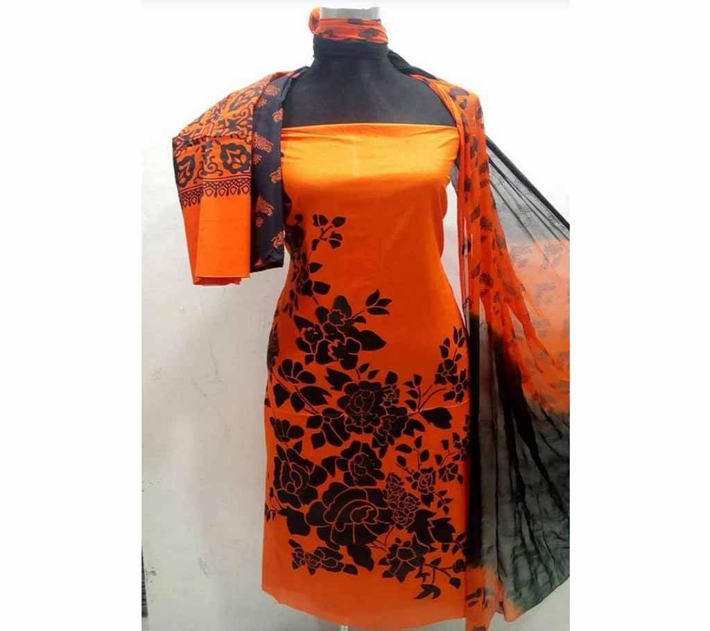 Screen Printed Unstitched Salwar Kamij for Women