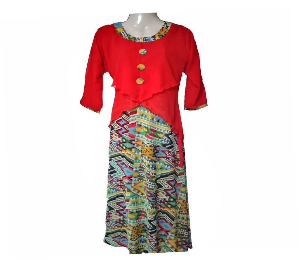 Readymade Georgette three Quater Sleeves Kurti
