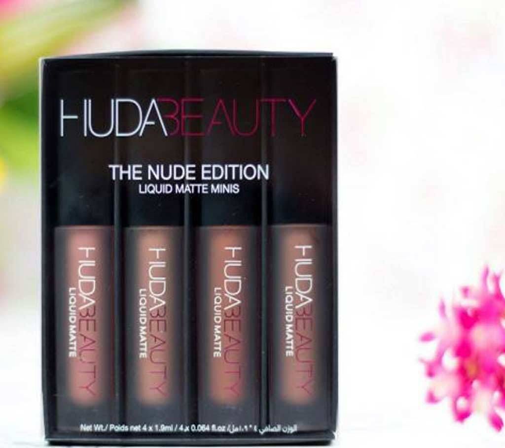 Huda Beauty Liquid Matte Lipstick Mini Set The Nude Edition - UK 