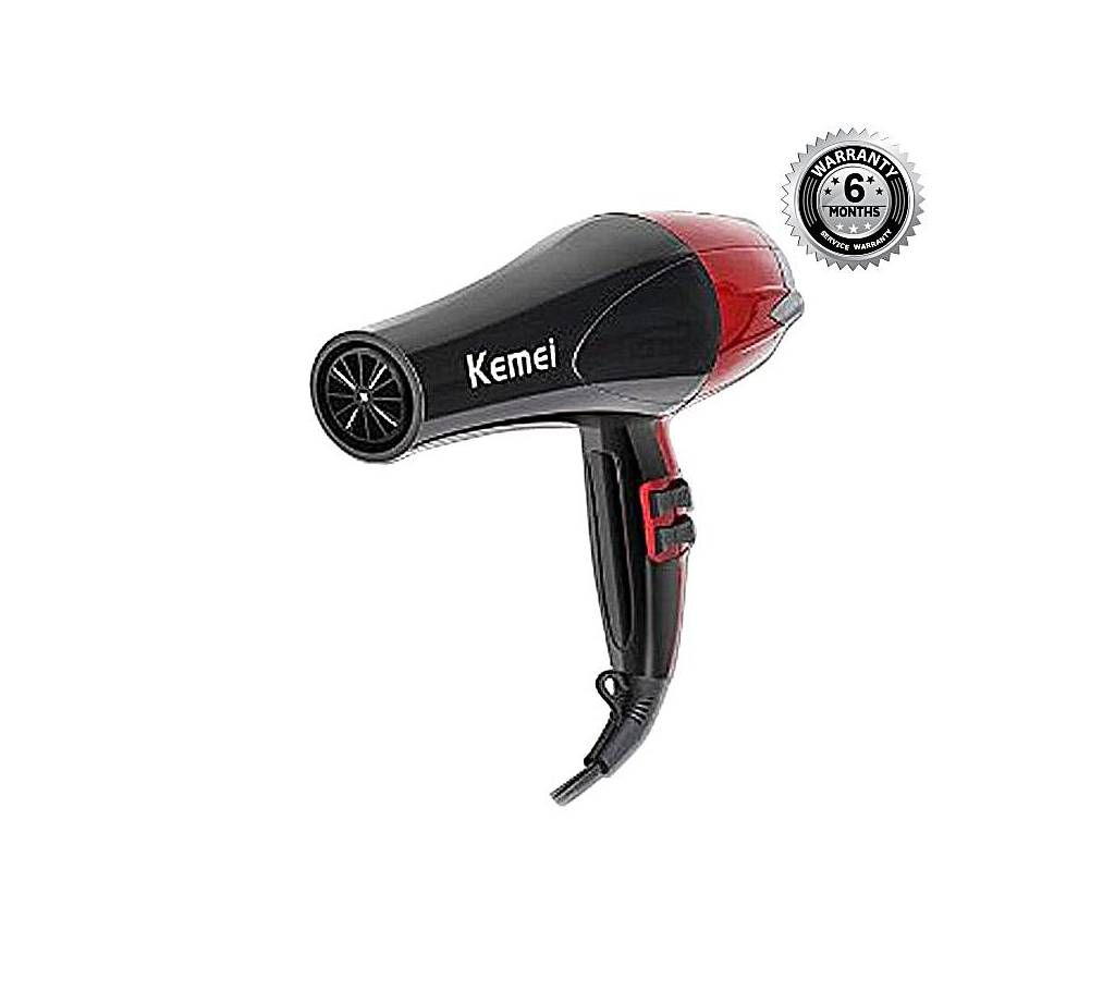 KM-8893 Hair Dryer - Black and Red