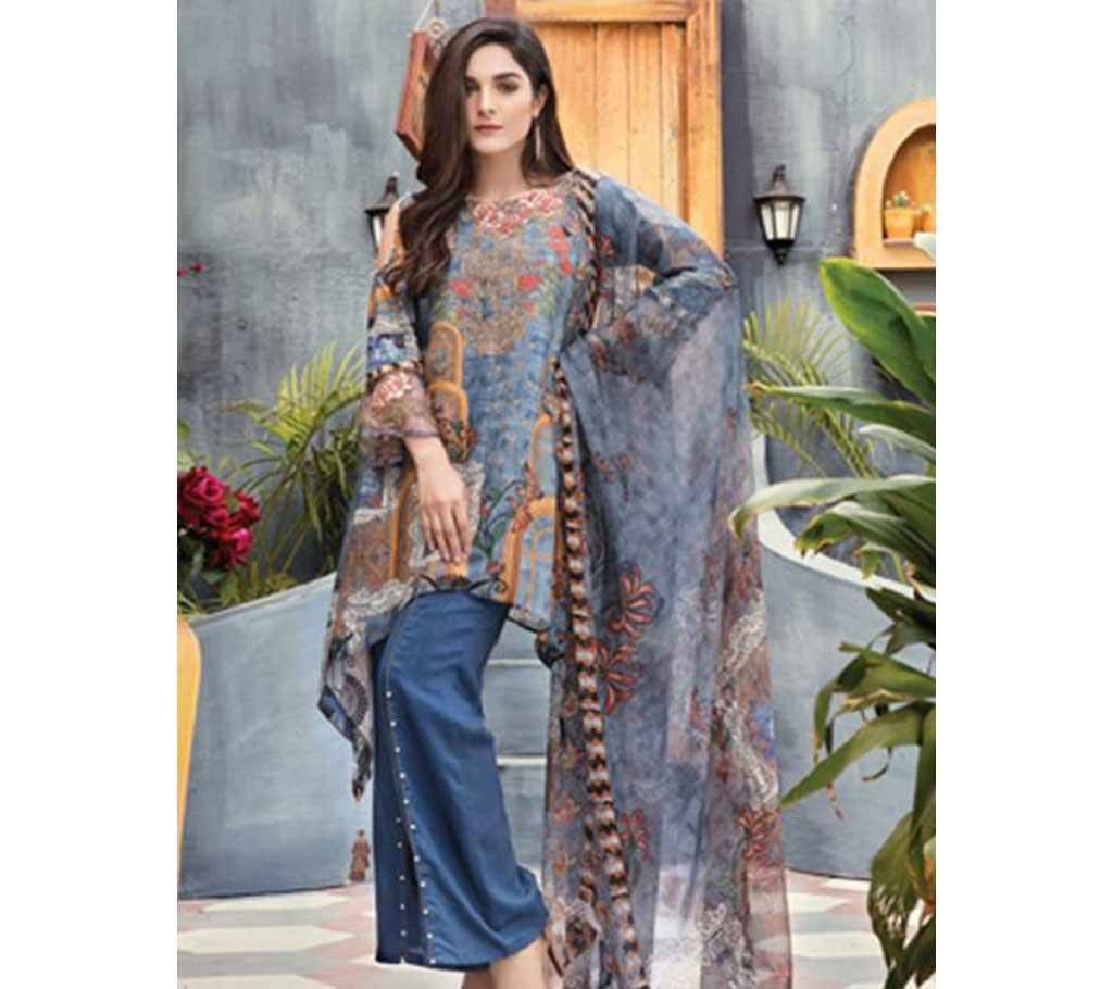 Digital Viscose 21 Steel Blue Viscose