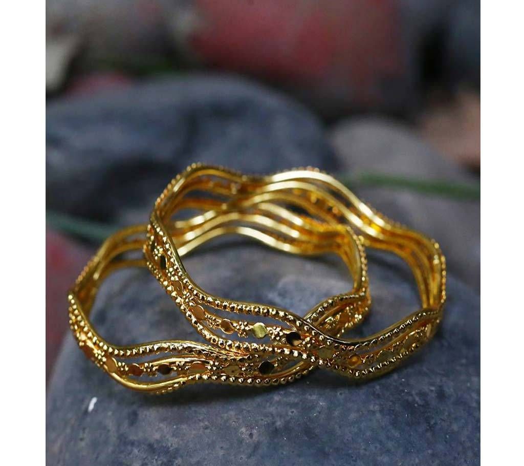  Indian two Piece Gold Plated Bangles