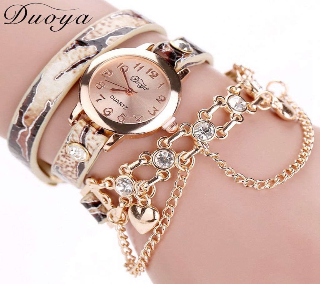 Chain Luxury Leopard Leather Bracelet