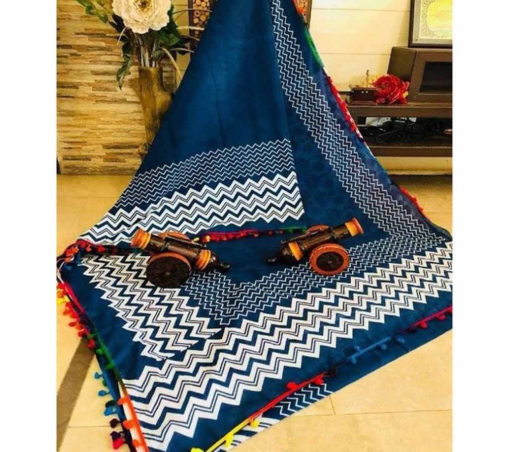 Fancy Cotton Saree with Blouse Piece 