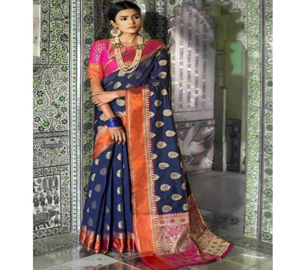 Handloom Weaving silk Saree 84010 Golden Black