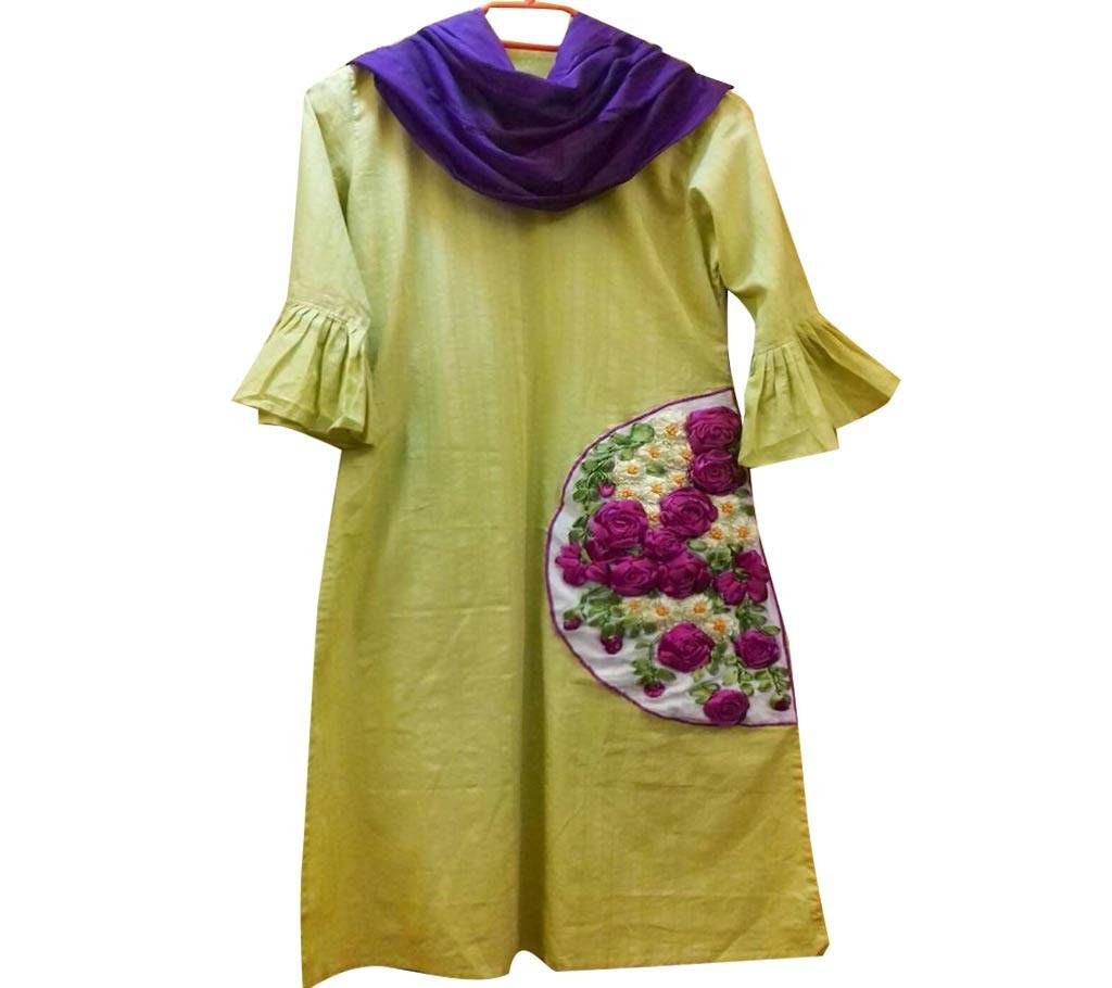 Unstitched Semi Pure Cotton Two Piece 