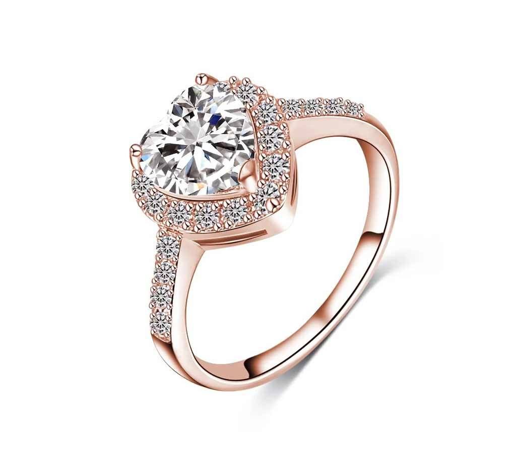 Rose Gold Heart Shape Finger Ring