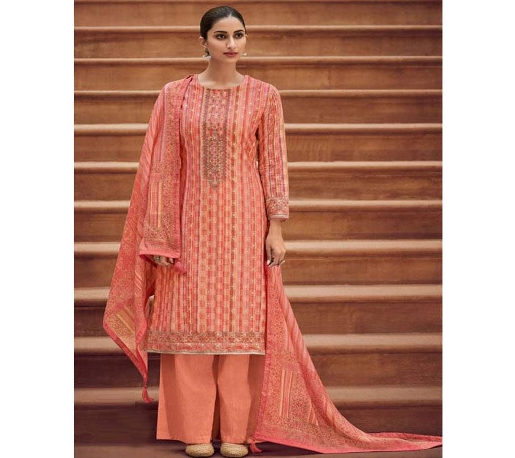 Varsha Senses Unstitched Cotton Three Piece (Copy)