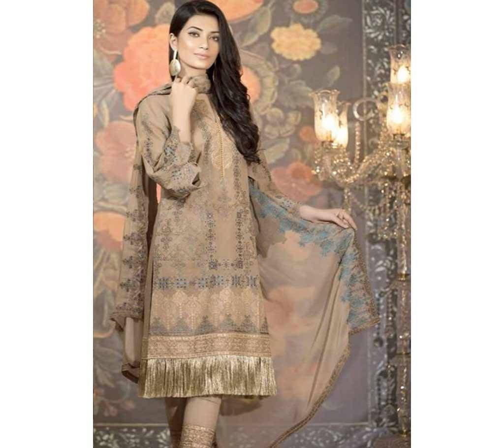 Johra Pinks Eid Festive Vol 2 - JH 213/B - Light Tan Brown - LKC