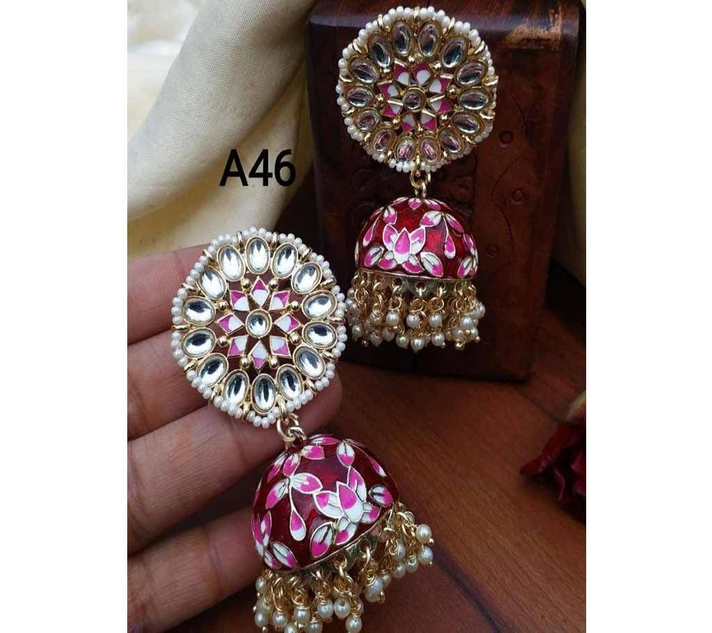 Earrings For Women - 005 - Crimson Red