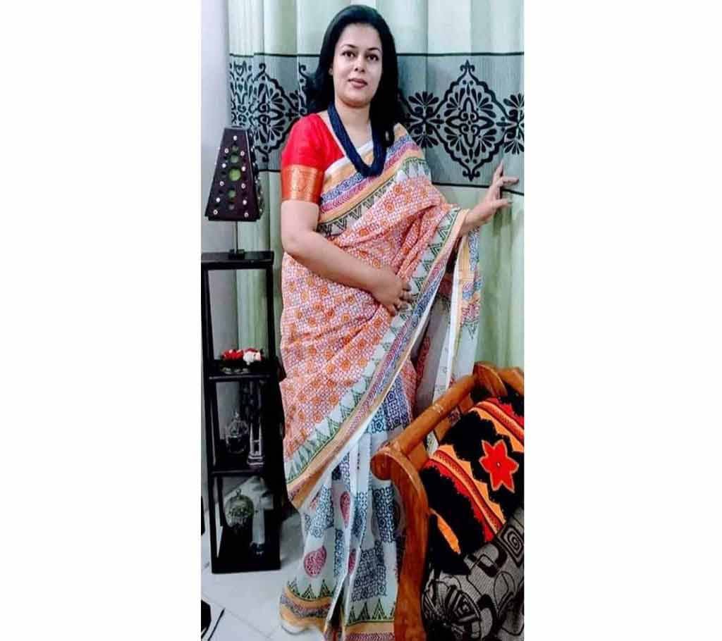 Design Block Cotton Sharee