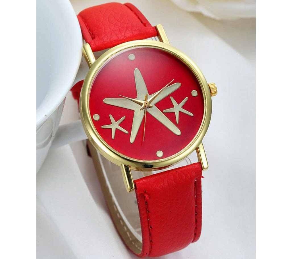 Womens Stainless Steel Back Casual Quartz Wristwatch