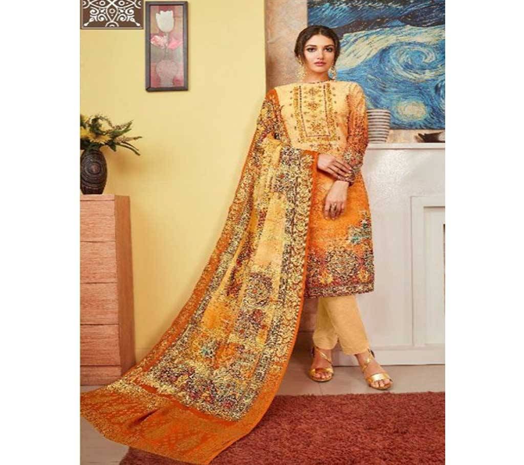 Acme Weavers Kiaraa - Flix and Apricote Color Combination - Banaras 01