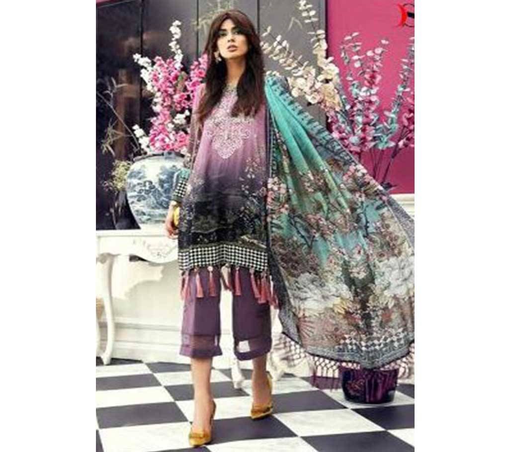 Deepsy Suits Mprint Unstitched Cotton 3Pcs- 242