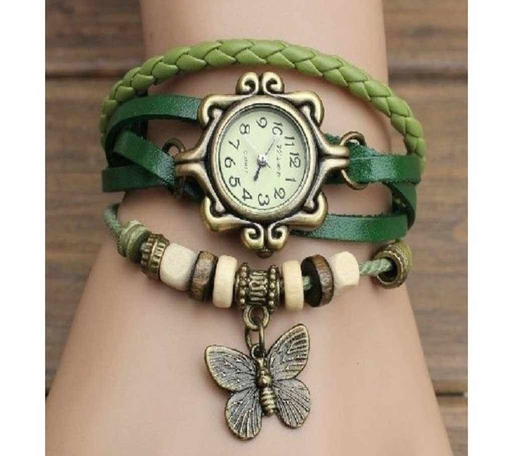 bracelet shaped ladies wrist watch  Green12  SFH1