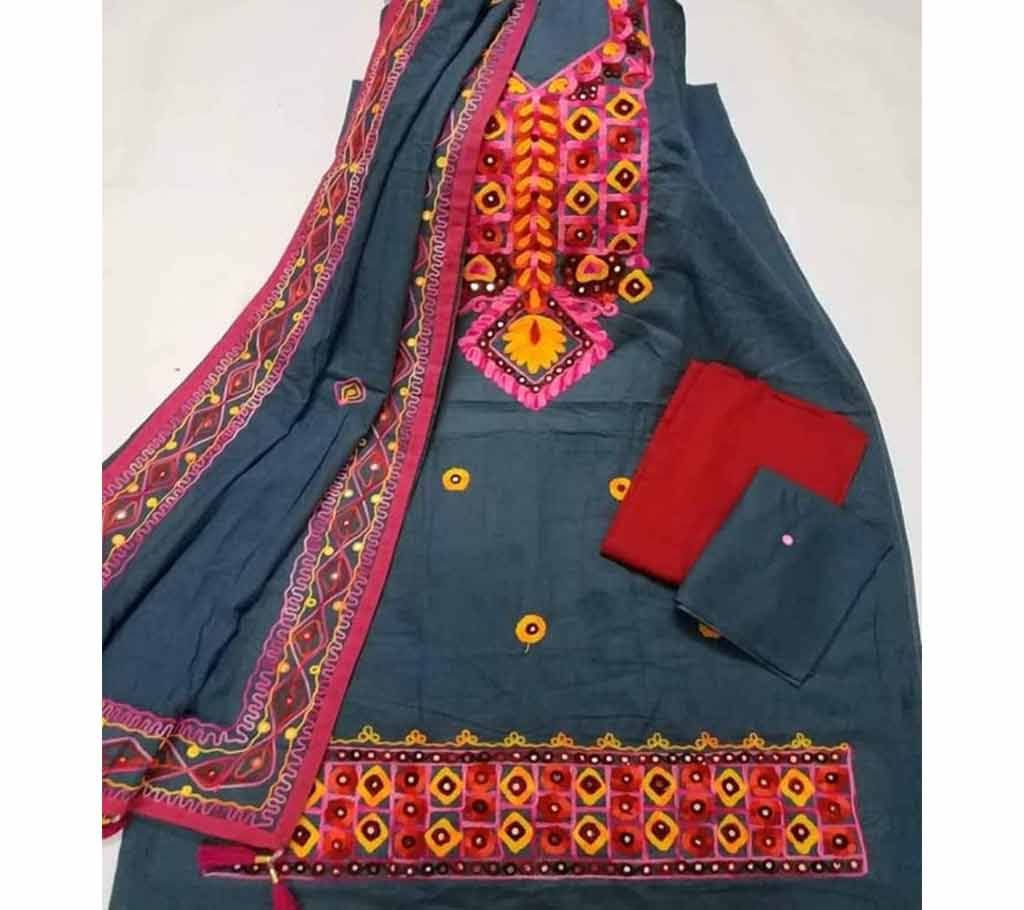 Unstitched Ary Hand work with Ambrodary Shalwar Kameez for Women-11