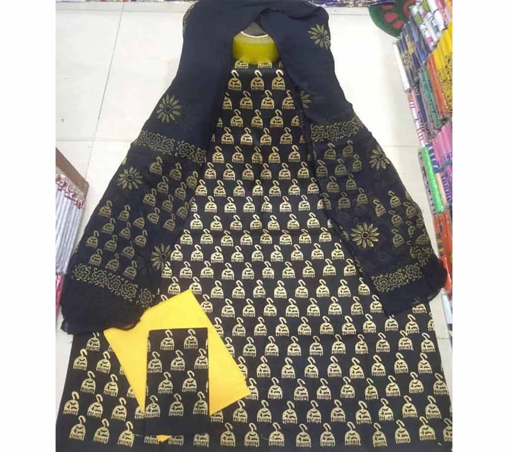 Rajdhani Voil Cotton Block Printed Shalwer Kameez for Women-10