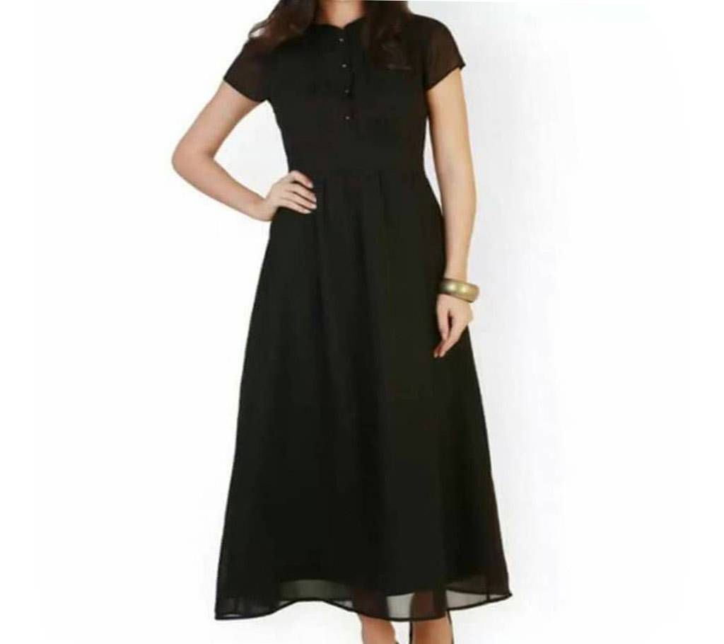 Stitched Georgette Gown