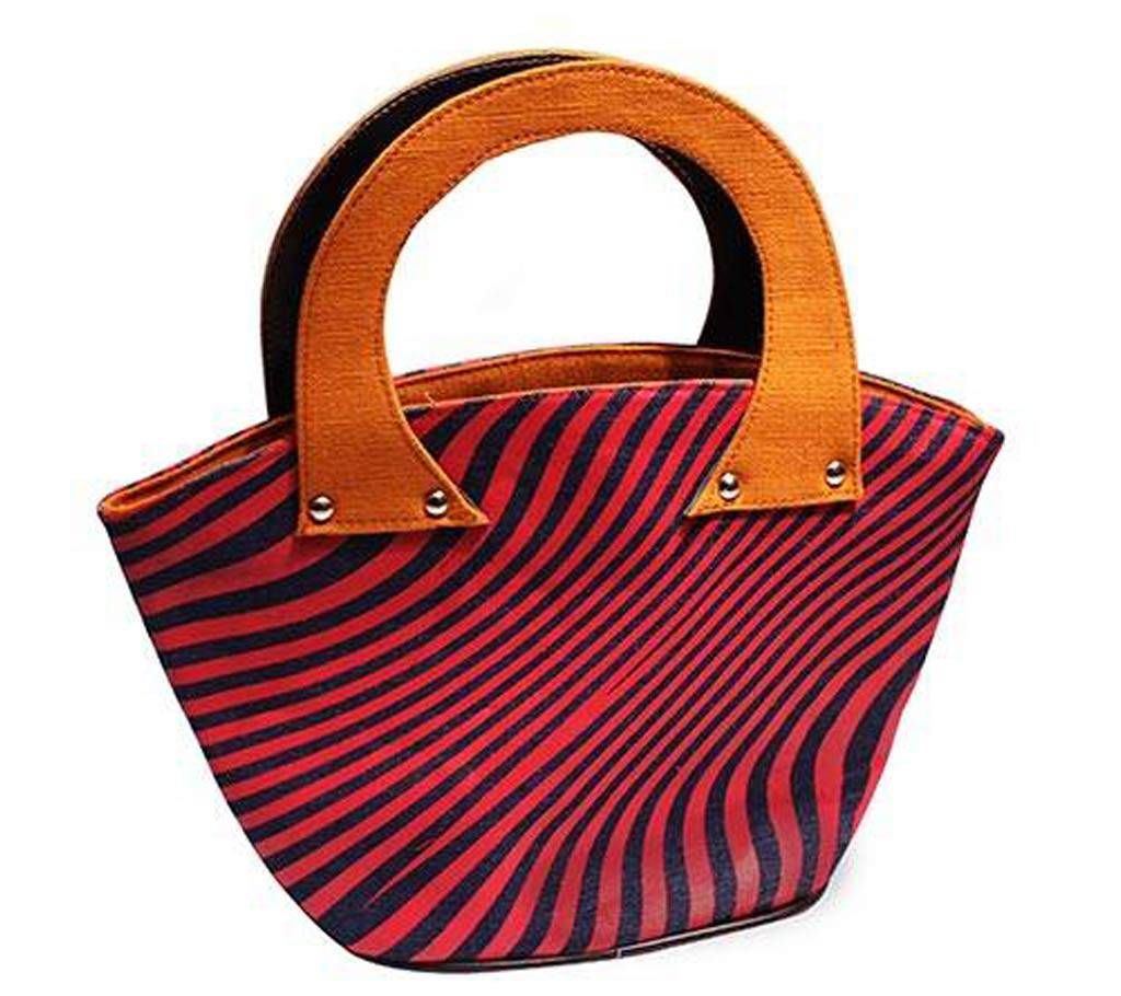 Stripe Apple Ladies Hand Bag