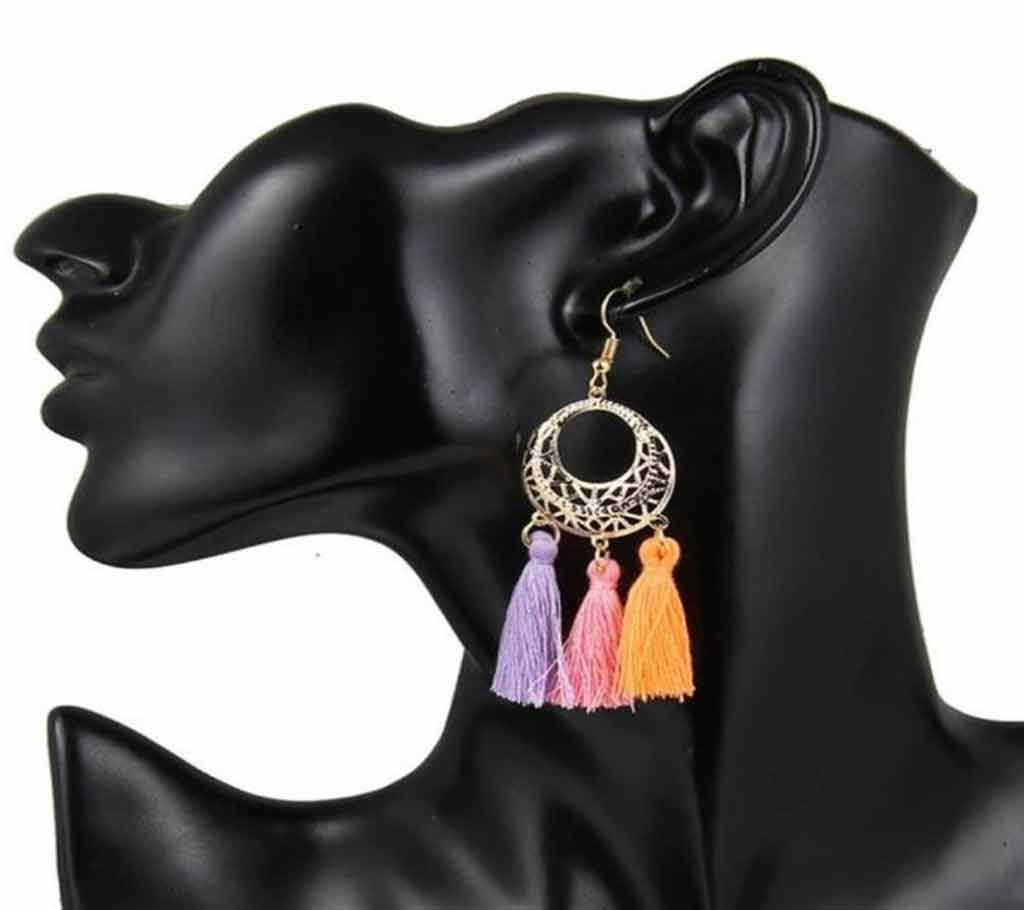 Big Dangle tassel earrings 