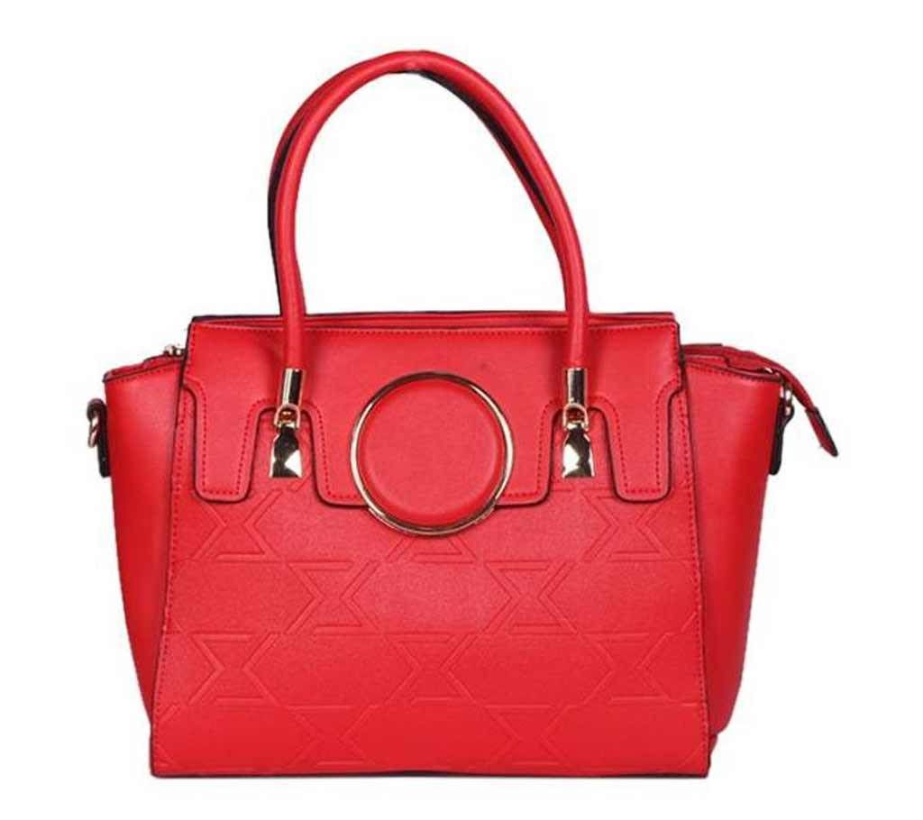 Crimson Leather Hand Bag For Women