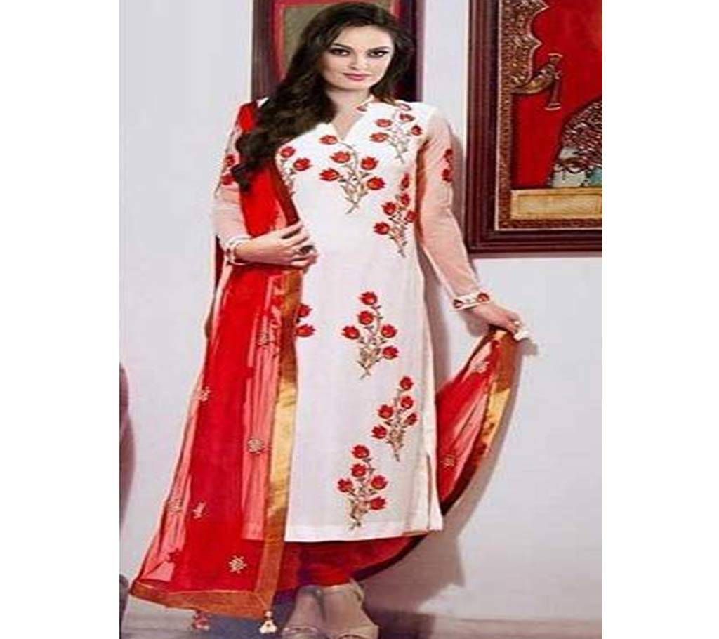 Unstiched block printed cotton replica Three piece