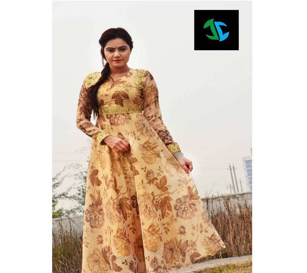 ladies readymade long gown 1 pics
