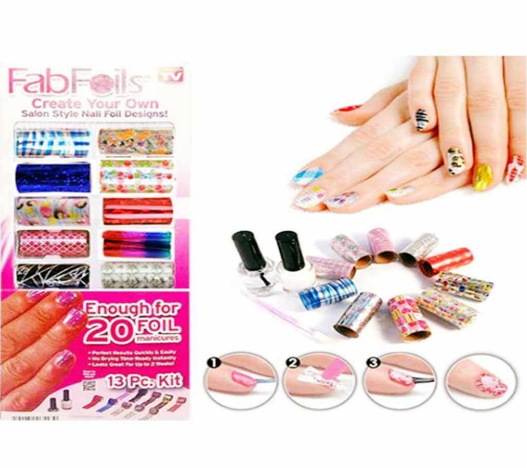 Fab Foils Nail Polish - Set of 13 Pieces (UK)