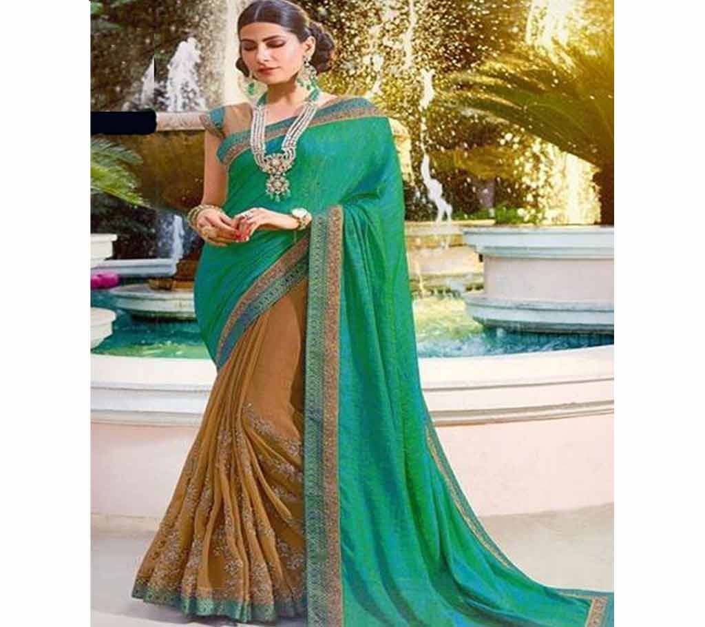 Georgette and embroidery work saree ssc-725