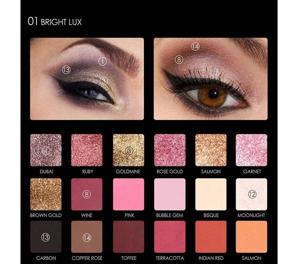 Focallure 18 colors eyeshadow palette 1 - China 